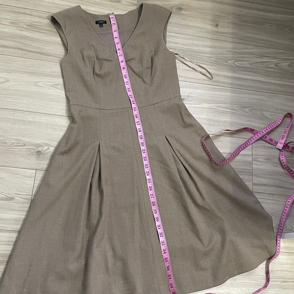 Talbots A Line Tan Midi Wool Dress - Picture 11 of 11